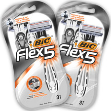 BIC Flex 5 Rasierer Herren, 6 Einwegrasierer mit je 5 Klingen, mit Aloe Vera und
