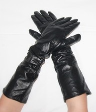 100 % ECHT LEDER HANDSCHUHE LANG ELENBOGEN SEHR WEICHES LEDER 