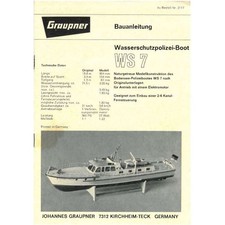 Bauplan WS-7 Wasserschutzpolizei-Boot Modellbauplan