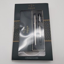 Parker IM Duo-Geschenkset mit Kugelschreiber & Tintenroller | Brushed Metal mit 
