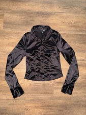 Bluse Schwarz Satin H Und M 36