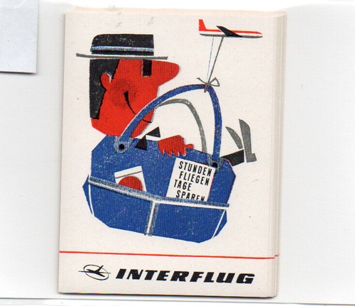 Interflug kofferaufkleber - interflug,