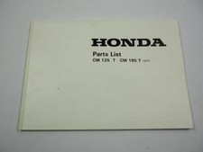 Honda CM 125T 185T Parts List Ersatzteilkatalog Ersatzteilliste 1977