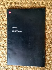 Leica Preisliste f. Fachhandel