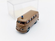 BREKINA H0 VW T1 BUS Bulli Grün 1:87 " Zivil-Schutz" Einsatzfahrzeug