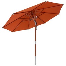 anndora Sonnenschirm Knickschirm Gartenschirm Terrasse 3m rund Terracotta B-Ware