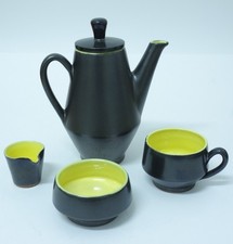 Mokka Service 50er Jahre gelb