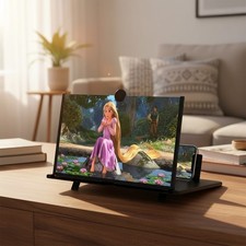 Bildschirmlupe 14-18 Zoll, Handy Vergrößerung, 3D-HD, tragbar, schwarz