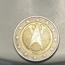 2 Euro Münze Fehlprägung Deutschland 2002 D dezentriert/Spiegelei