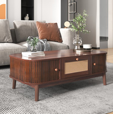 Rattan ouchtisch beistelltisch - rattan,