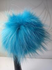 Pelzbommel Luxus XXL Fellbommel NEU Finnraccoon Superflauschig Türkis blau 