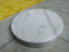 Marmor Fuß weiß für Bogenlampe mit Filzunterlage 37cm Gebraucht
