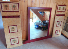 ❤️Garderoben-Set mit Spiegel 3-teilig, massiv, rustikal, Landhaus Marke Eigenbau