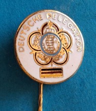 Emaillierte DEUTSCHE DELEGATION - Anstecknadel   Olympia