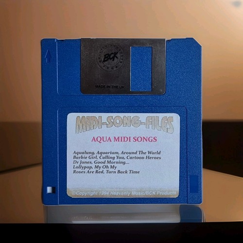 Aqua midi song files diskette - midi,