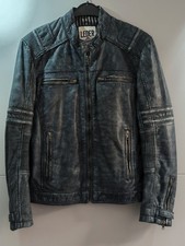 Lederjacke Herren blau