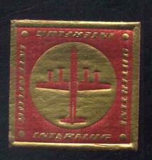 INTERFLUG WERBUNG LABEL ILJISCHIN IL 18 DRUCKFRISCH