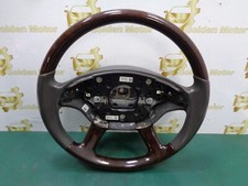 MERCEDES W221 C216 Lenkrad Holzlenkrad Leder Grau A2218201611