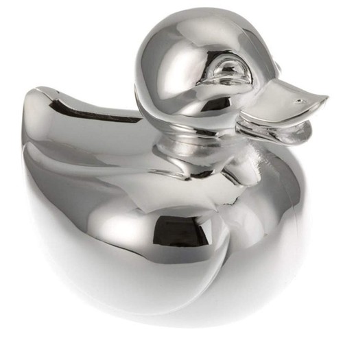 Money box duck silver plated - box,