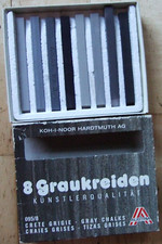 "KO-I-NOOR" feine Graukreiden 8 Stück, verschiedene grau Töne, in Karton