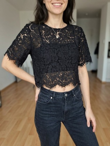 Damen spitzen top kurzarm - spitzen,