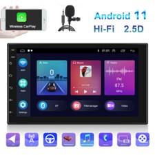Wireless CarPlay 7" Android 11 AUTORADIO mit GPS Navigation WiFi BT Doppel 2 DIN