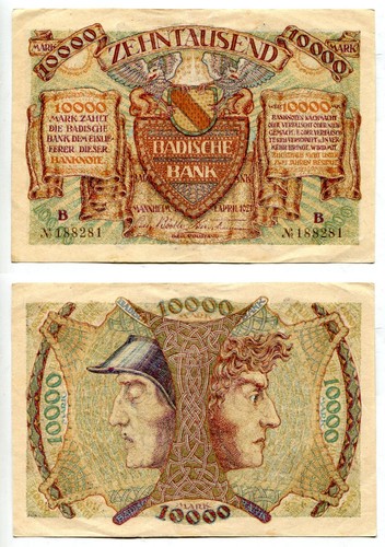 10000 mark badische bank - 10000,