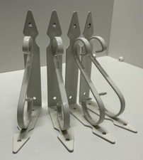 4rer Set Regalträger/Vintage 15x11cm/Metall/Regalwinkel/weiß/B-Ware/004