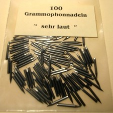 100 Grammophonnadeln 'Sehr Laut', Schellack Nadeln Gramophone Needles extra Loud