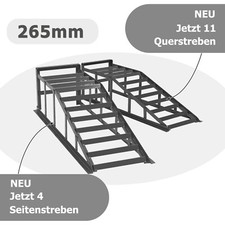 2x Grau  Auffahrrampe Rampe PKW 265er Räder extra breit 2000 kg pro Paar
