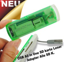 Super USB All in One Kartenleser Lesegerät Speicherkarten Leser SD! Cardreader!