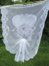 Gardine, Stores zum hoch raffen, ca. 100 breit x 120 cm hoch, Herz