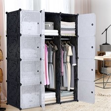 DIY Regalsystem Kleiderschrank Schuhschrank Garderobe Steckregal Wohnzimmer TOP