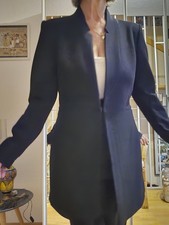 Damen Long Blazer Schwarz