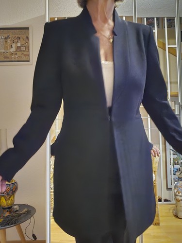Damen long blazer - blazer, schwarz