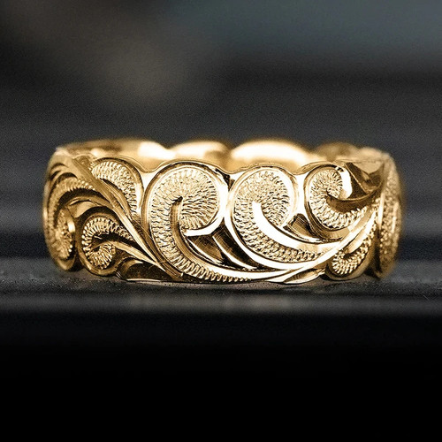 Ring gold florales muster - gold,