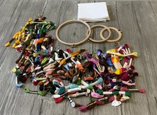 Set Stickgarn Mehrfarbig & Stick-Rahmen wie Foto(L1n36)