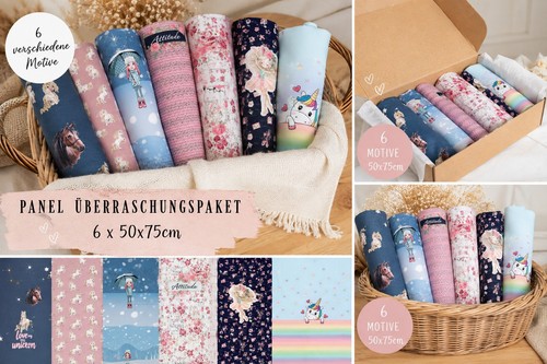 überraschung stoffpaket panel - Überraschung,