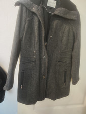 Canda Damenmantel grau Kapuze