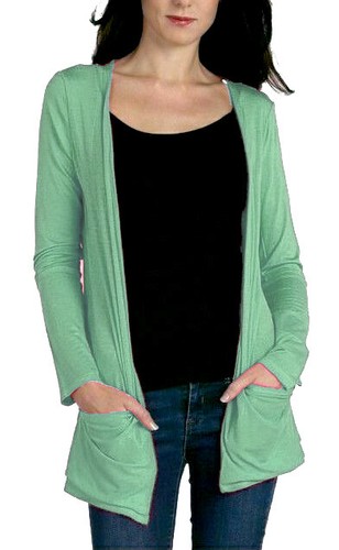 Damen langarm cardigan - langarm,