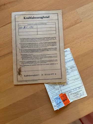 Kraftfahrzeugbrief 1972 ford - kraftfahrzeugbrief,