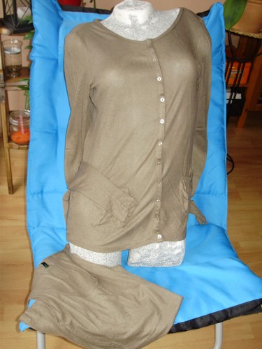 Benetton twin set khaki - benetton,