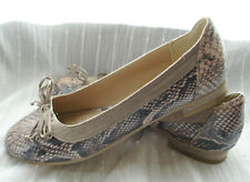 Bonita Damen Schuhe Ballerinas Slipper braun beige Schlangenoptik Gr. 39