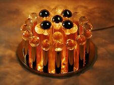 Palme Deckenleuchte 70s Hollywood Regency Lamp Crystal Flush Mount Palwa