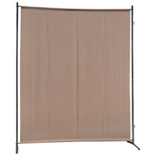 Sichtschutz Garten Windschutz Trennwand Paravent 150x190cm taupe, verlängerbar