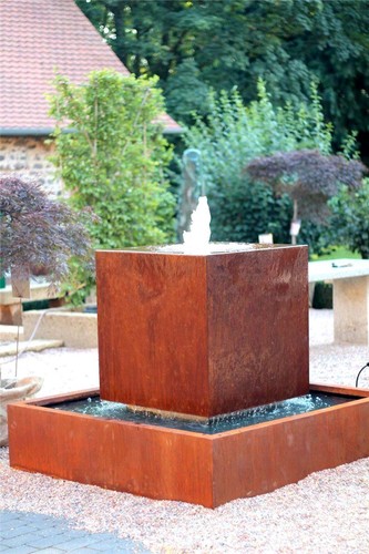 Wasserspiel set cortenstahl - wasserspiel,