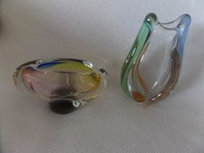 KONVOLUT - MURANO Vase und Aschenbecher mehrfarbig