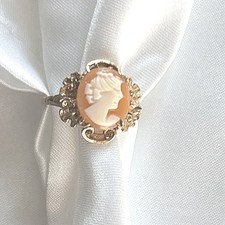 Vintage Gemme Kamee Goldring