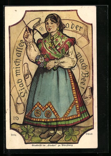 Künstler heinz schiestl - künstler-ak,