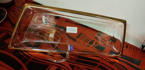 Glasschale mit goldrand flirt - goldrand,